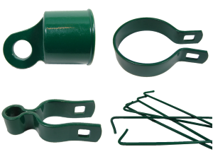 Green chain link fittings.